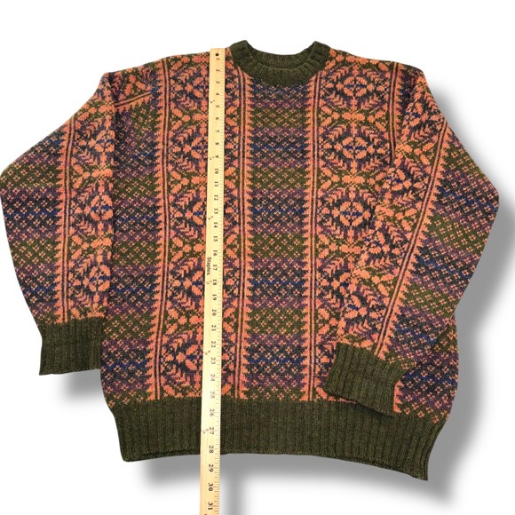 Luichart Woollens Harry Goudie Mens XL Fair Isle Knit Sweater Made in Scotland - Picture 2 of 8